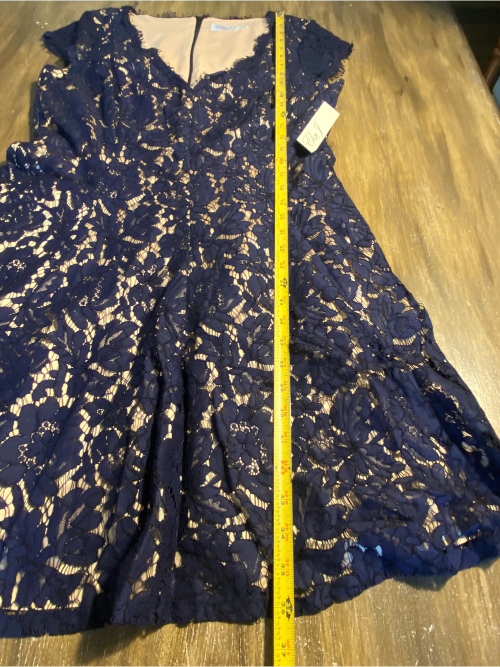 Eliza J Navy Blue Lace Dress Size 14 NWT - Picture 9 of 15